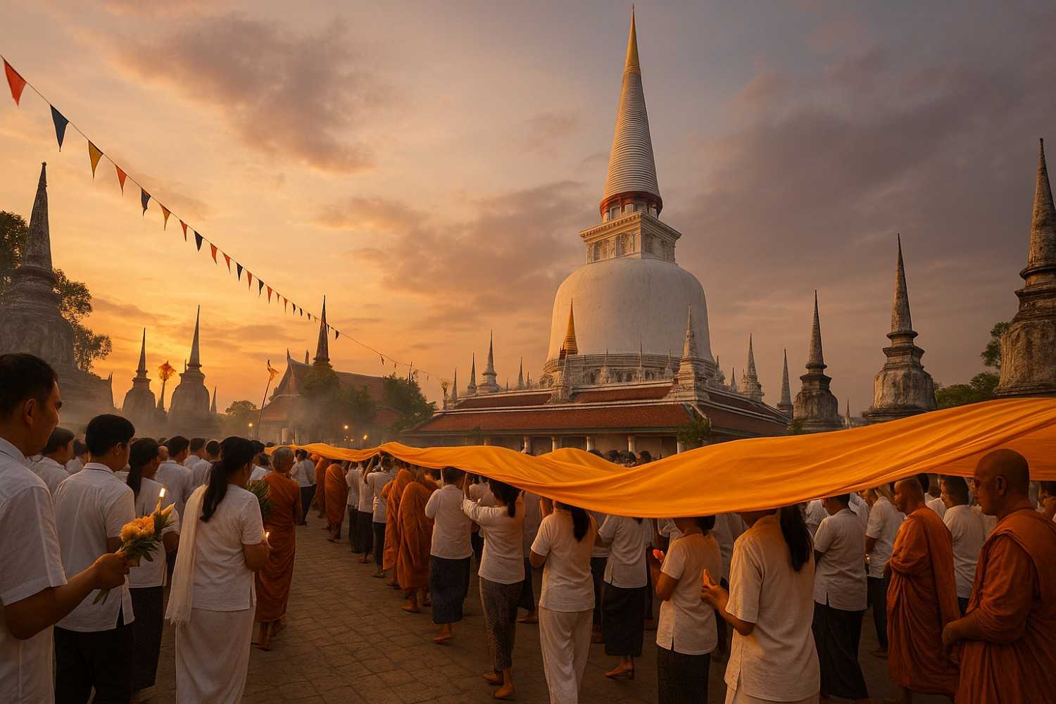 ประเพณีแห่ผ้าขึ้นธาตุ